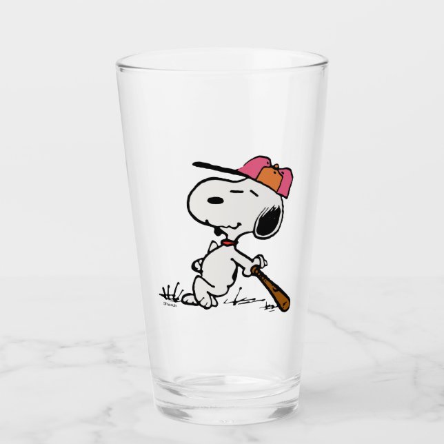 Copo De Pint Amendoins | Snoopy no Bat (Frente)