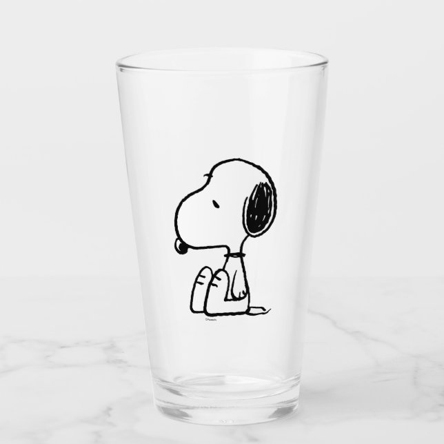 Copo De Pint Amendoins | Snoopy Olhando Para Baixo (Frente)