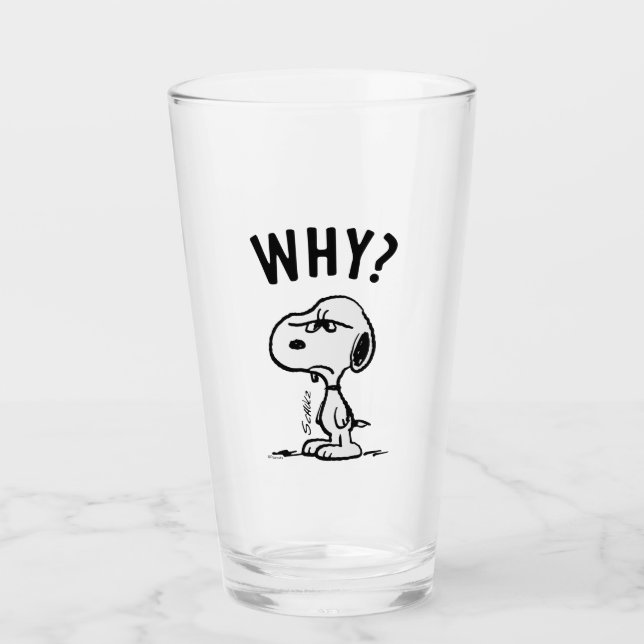 Copo De Pint Amendoins | Snoopy Wonders Why? (Frente)