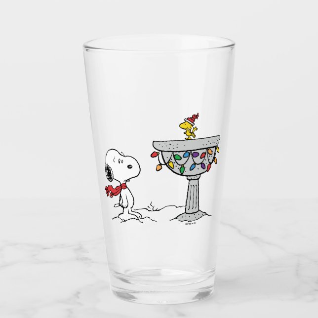 Copo De Pint Amendoins | Snoopy & Woodstock congelado (Frente)