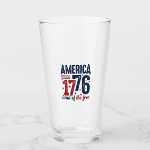 Copo De Pint América 1776 Terra Livre Camisa Patriótica Vintage