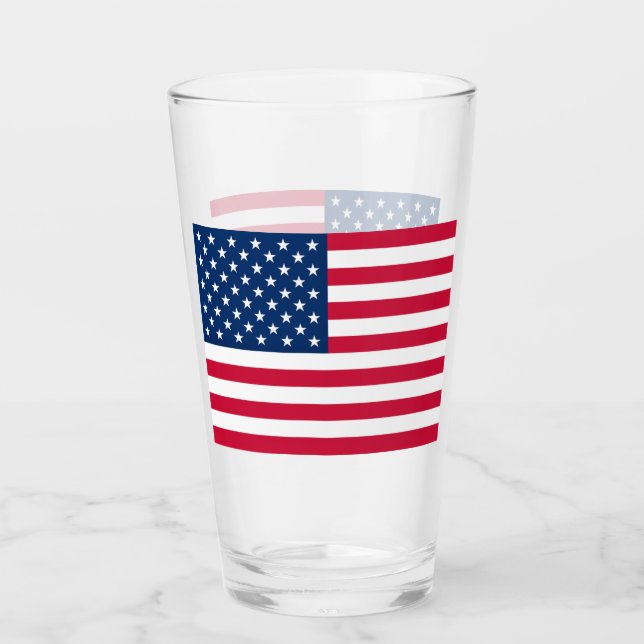 Copo De Pint American Flag Glass EUA (Frente)