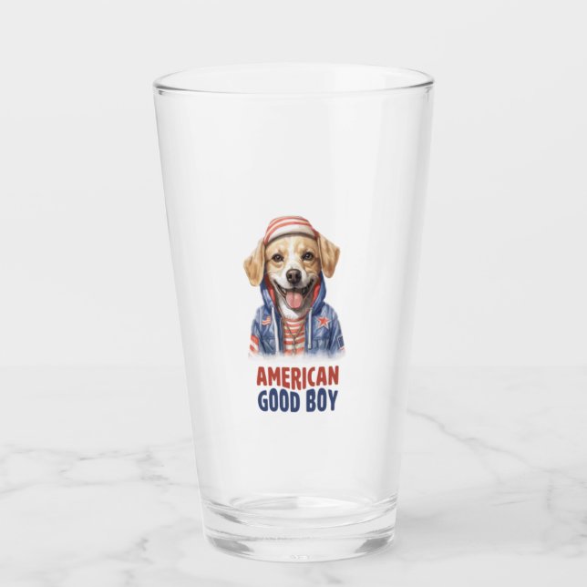 Copo De Pint American GoodBoy Dog US Jaqueta de julho (Frente)