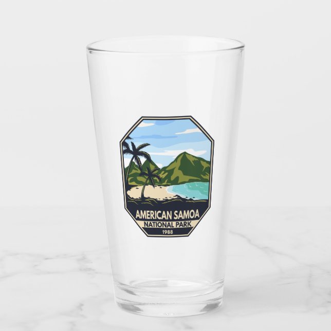 Copo De Pint American Samoa National Park Retro Emblem (Frente)