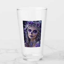 Copo De Pint Amethyst Moon Calavera – Purple Day of the Dead