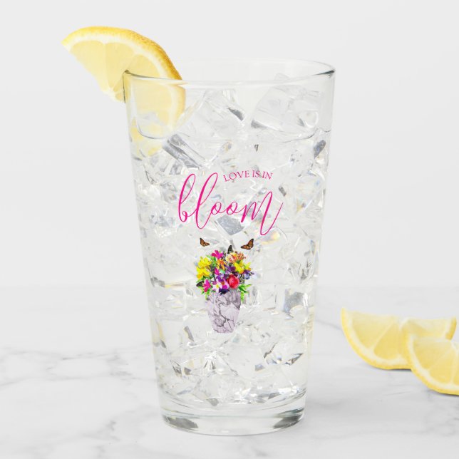 Copo De Pint Amor No Bloom Floral Wedding (Gelo frontal)