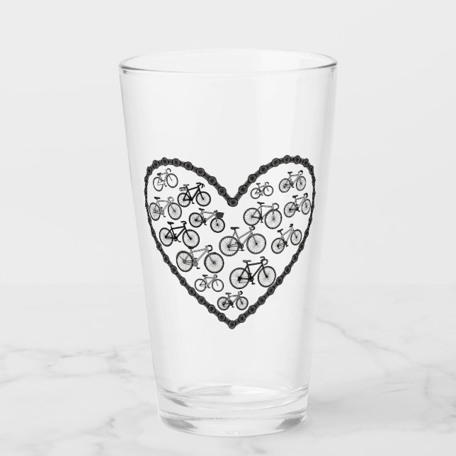 Copo De Pint Amor por Bicicletas (Frente)