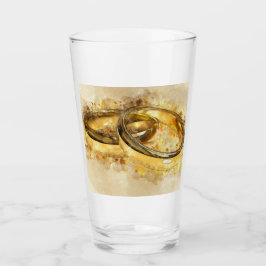 Copo De Pint Anéis de Casamento Adoram Destino Romântico