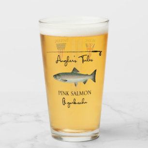 Copo De Pint Angler's Tales, Pint Glassware, PNK SALMON