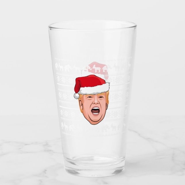 Copo De Pint Angry Donald Trump Christmas (Frente)