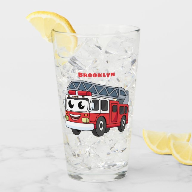 Copo De Pint Animação de bombeiros felizes (Gelo frontal)