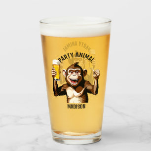 Copo De Pint Animal de festa de texto personalizado