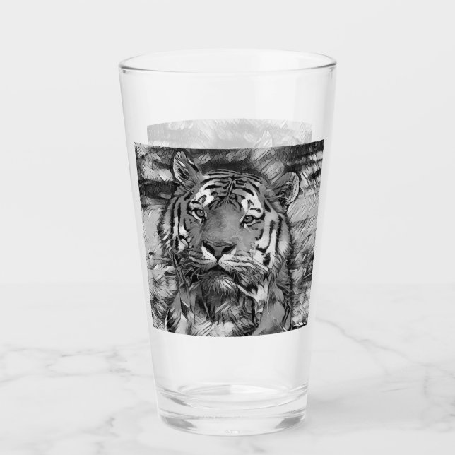 Copo De Pint AnimalArtBW_Tiger_004 (Frente)