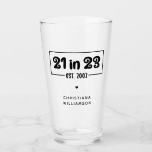 Copo De Pint Aniversário de 21 anos personalizado presente 21 e