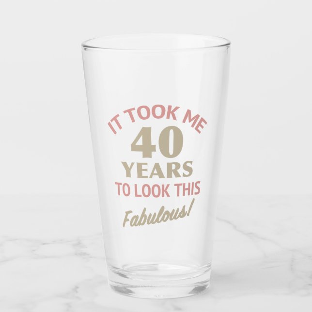 Copo De Pint Aniversário de 40 anos fabuloso (Frente)