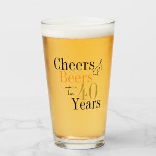 Copo De Pint Aniversário de aniversário de 40 anos Saúde e Cerv