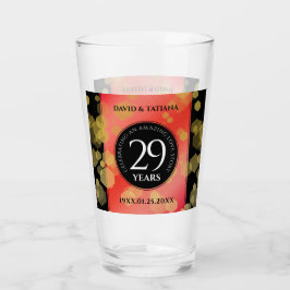 Copo De Pint Aniversário de Casamento da Elegante 29 Garnet