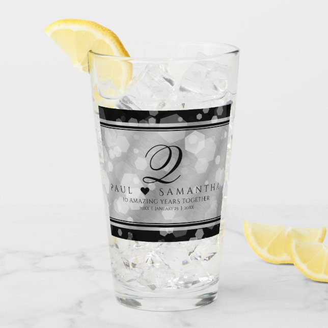 Copo De Pint Aniversário de Casamento de 10ª Tin (Gelo frontal)
