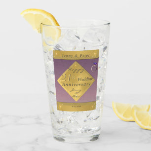 Copo De Pint Aniversário de Casamento de Brass e Iolite de 21 r