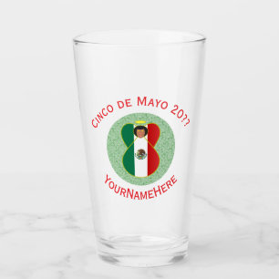 Copo De Pint Anjo Mexicano Cinco de Maio Personalizado