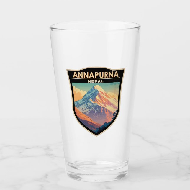 Copo De Pint Annapurna Nepal Viagem Art Vintage (Frente)