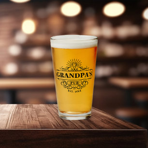 Copo De Pint Ano de Pub do Vovô Personalizado Estabelecido