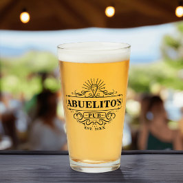 Copo De Pint Ano Pub Personalizado do Abuelito Estabelecido