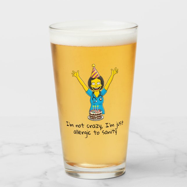 Copo De Pint ANTISTRESS psychiatrist THERAPIST MENTAL HEALTH (Frente (Preenchido))