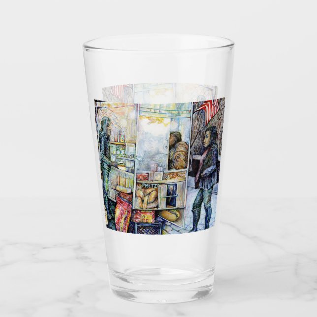 Copo De Pint Apaixonado por Problemas, E Em Problemas Com O Amo (Frente)