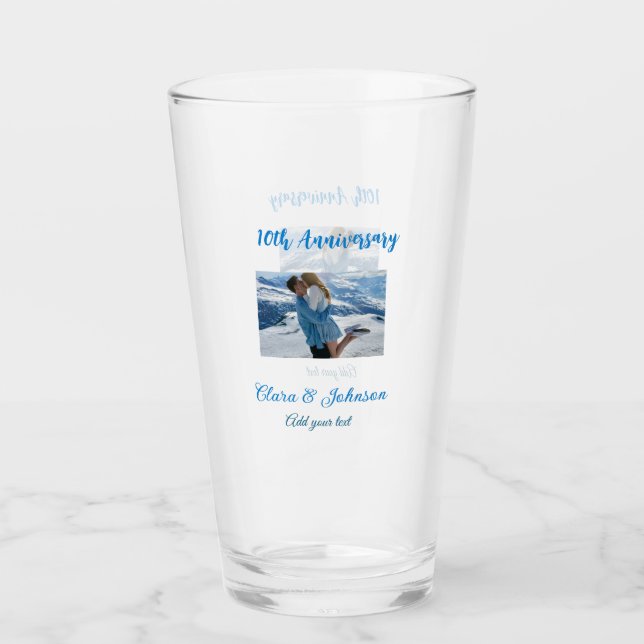 Copo De Pint Apelido de casamento Aniversário adicionar nome an (Frente)