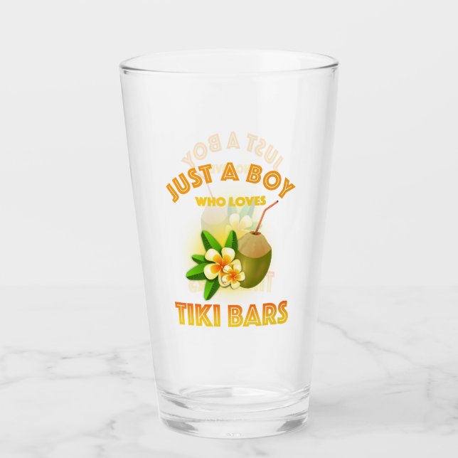 Copo De Pint Apenas Um Menino Que Ama Bares De Tiki (Frente)