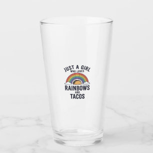 Copo De Pint Apenas uma garota que ama Arco-íris e Camiseta de 