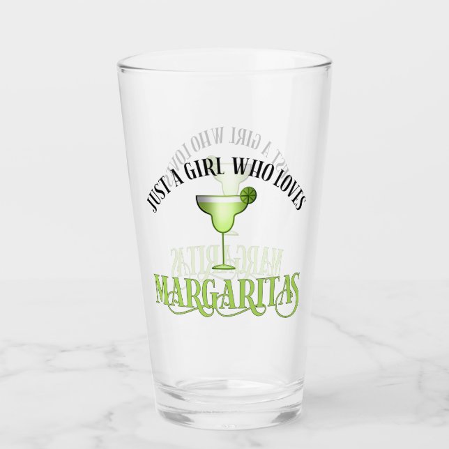 Copo De Pint Apenas Uma Menina Que Ama Margaritas (Frente)