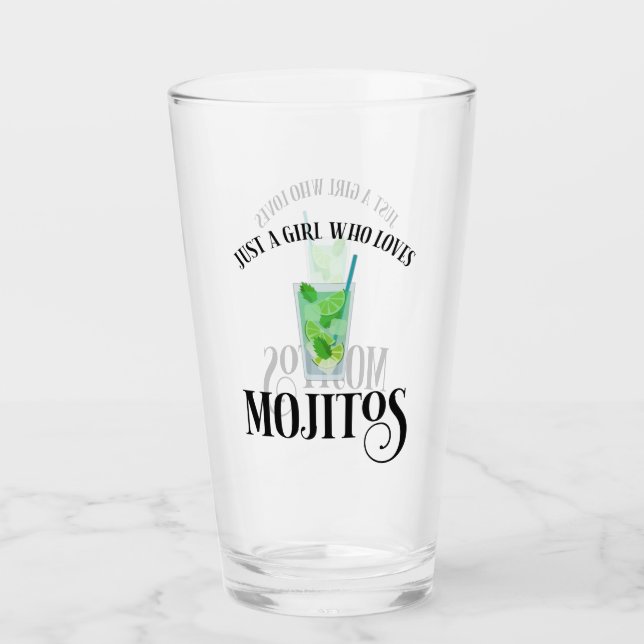 Copo De Pint Apenas Uma Menina Que Ama Mojitos (Frente)