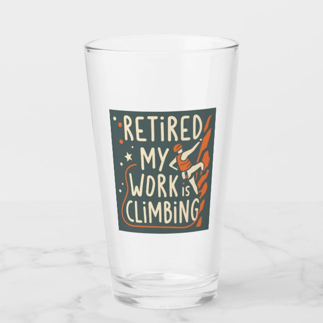 Copo De Pint Aposentado Meu Trabalho Está Subindo (Frente)