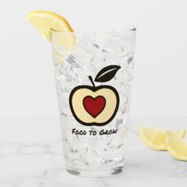 Copo De Pint Apple e Heart Red & Black Comida para crescer logo