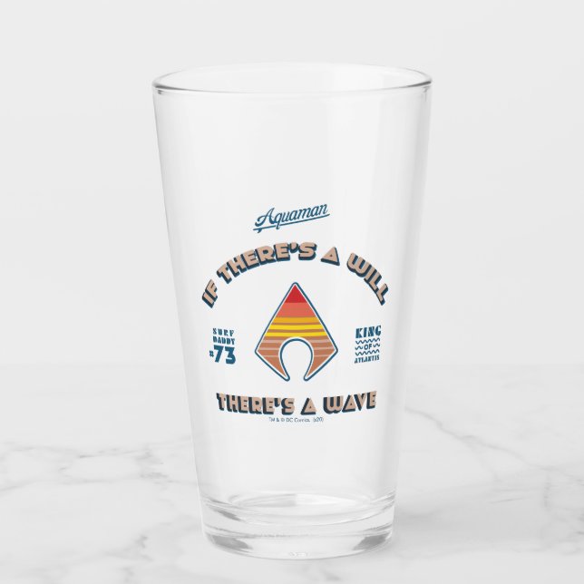 Copo De Pint Aquaman | Se houver vontade, há onda (Frente)