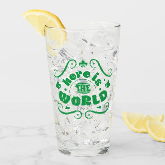 Copo De Pint Aqui está o mundo (Gelo frontal)