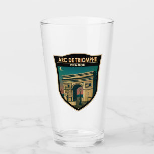 Copo De Pint Arc de Triomphe França Retro Viagem Art Vintage