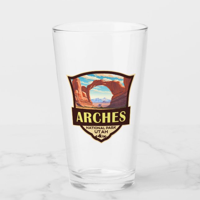 Copo De Pint Arches National Park Illustration Retro (Frente)