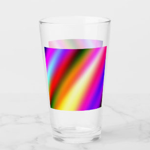 Copo De Pint Arco-íris abstrato pastel cor-de-rosa-azul ombre