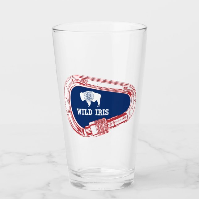 Copo De Pint Armário de Subidas de Iris Selvagem (Frente)