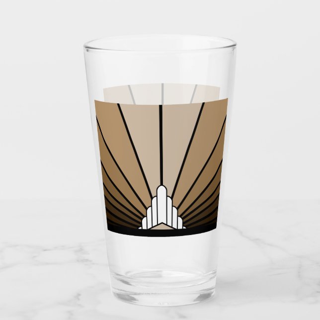 Copo De Pint Art deco sun em bronzeado (Frente)