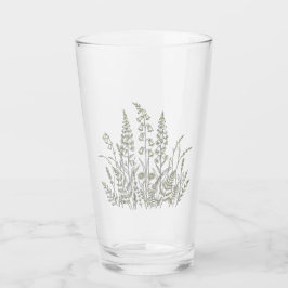 Copo De Pint Arte Botânica de Prado de Flores Silvestres