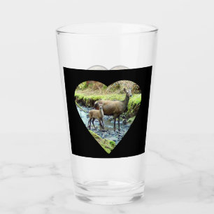 Copo De Pint Arte da Natureza Personalizável de Corça e Cervo B