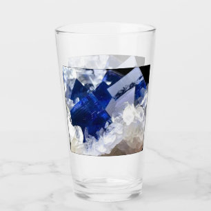 Copo De Pint Arte de Fluorita Azul Profunda Natural Personalizá