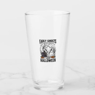 Copo De Pint Arte de gravura de fantasma de Halloween vintage a