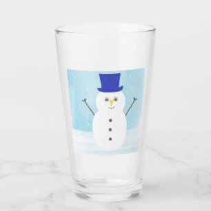 Copo De Pint arte do boneco de neve