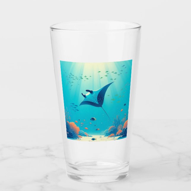 Copo De Pint Arte litoral de raios clássicos (Frente)