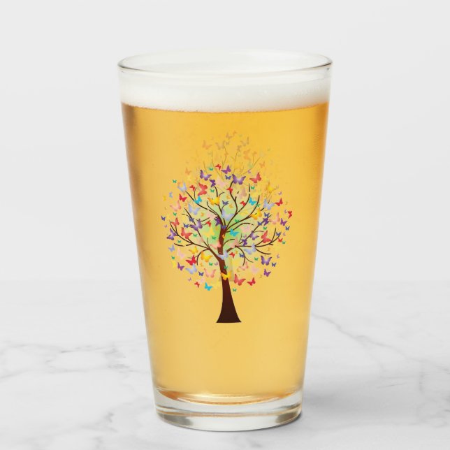 Copo De Pint Árvore borboleta (Frente (Preenchido))